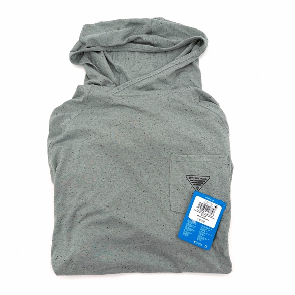 NWT New Columbia Men’s PFG Uncharted Neps Hoodie Small Shirt UV Sun Light Green - Picture 3 of 5